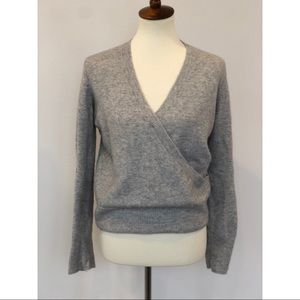 GRAY MADEWELL wrap front sweater